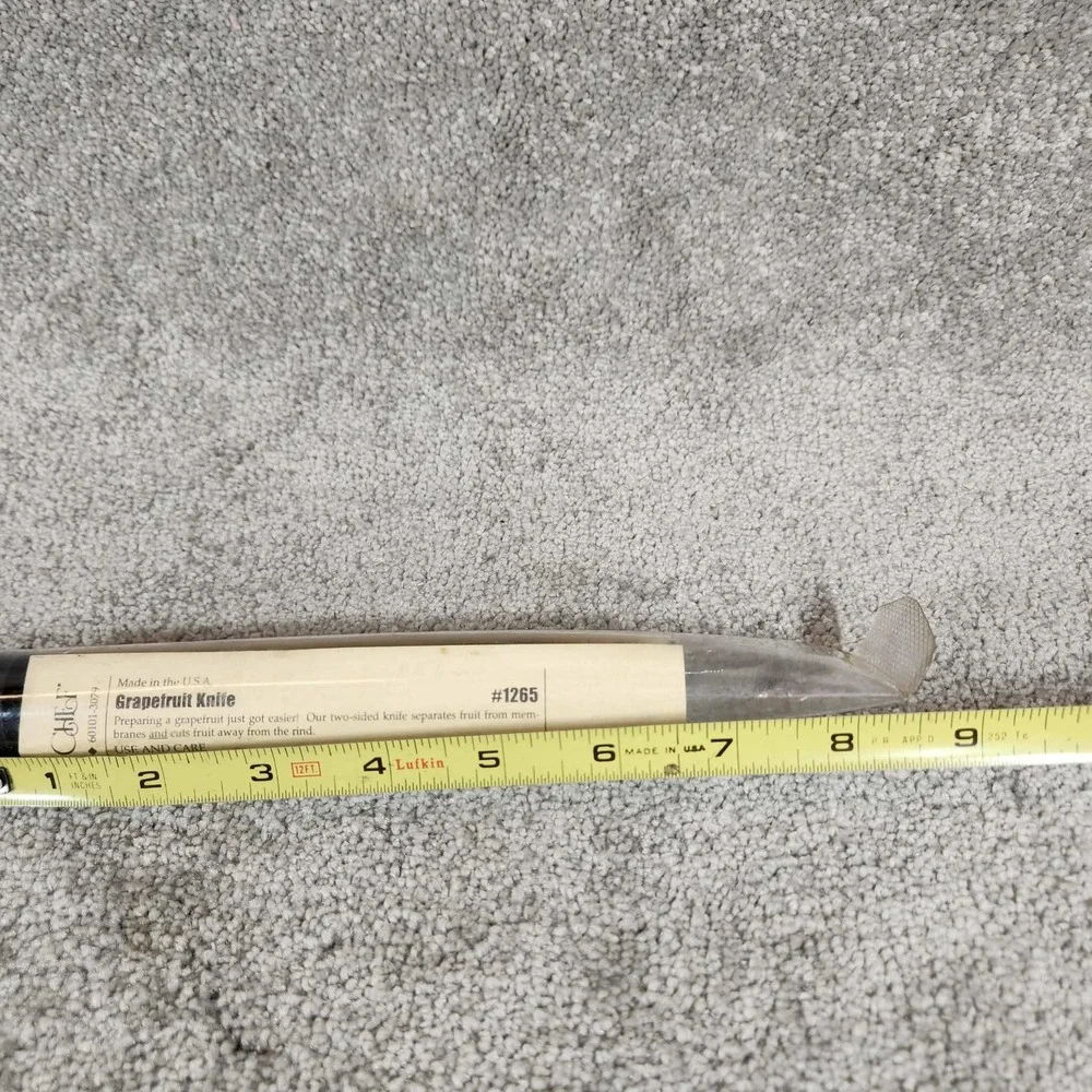 Pampered Chef Grapefruit Knife Silver Black Two Sided Blade 1265 Unisex OS‎